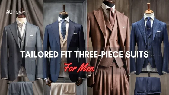 Collection of Tailored Fit Three-Piece Suits for men