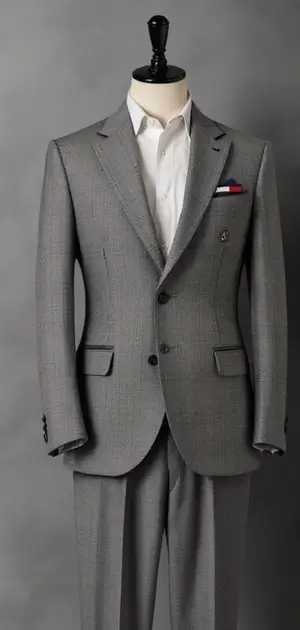 Grey Tommy Hilfiger blazer with classic tailoring