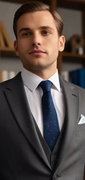 Floral ties paired with a beige suit and white cotton shirt for a spring wedding