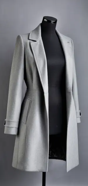 Simple long grey coat