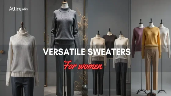 Collection of Versatile Sweaters For women displayed in a stylish store setup