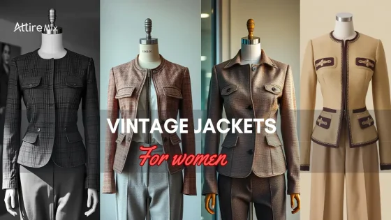 Collection of Vintage Jackets For Women on display