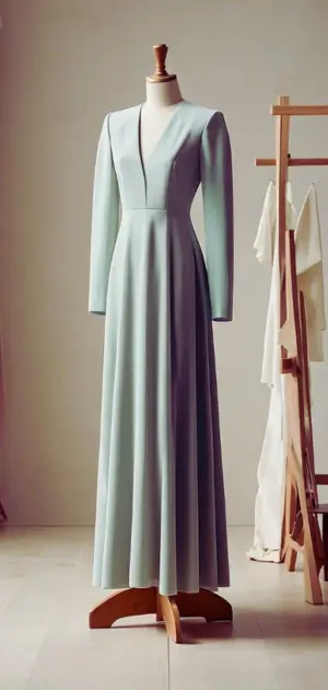 Asymmetric minimalist evening dress with one shoulder