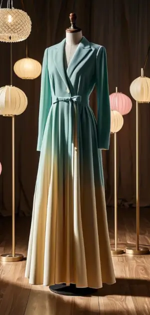 Long sleeve sequin gown with elegant embellishments