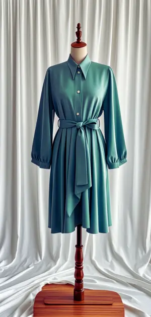 Satin midi dress with ruched detailing