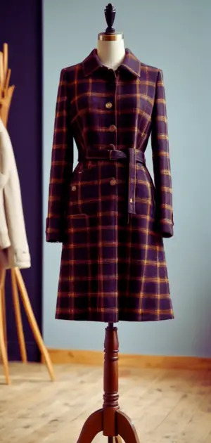 Fit-and-flare plaid dress for parties.