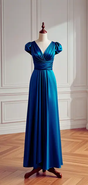 Wrap silk dress in bold jewel tones with a flattering fit