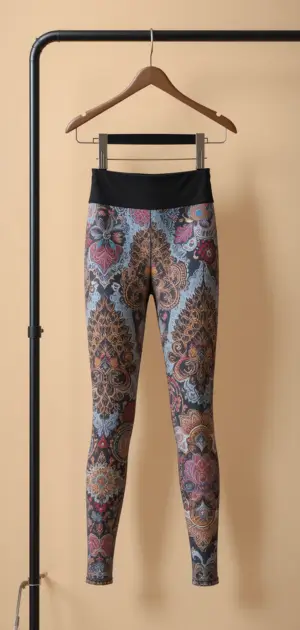 Winter leggings with vibrant paisley patterns are ideal for casual or dressy occasions.