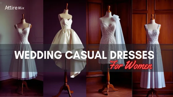 Stylish wedding casual dress with floral patterns.