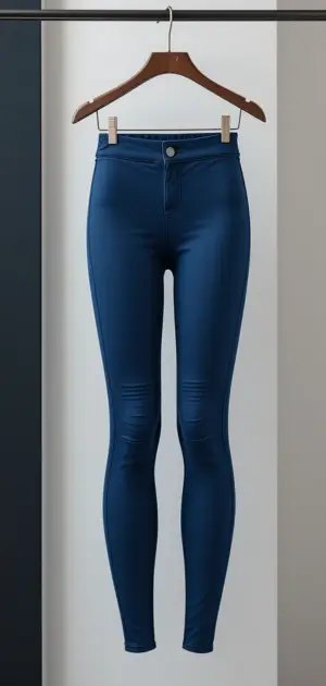 Navy blue solid-color leggings offer a versatile and stylish option for women.