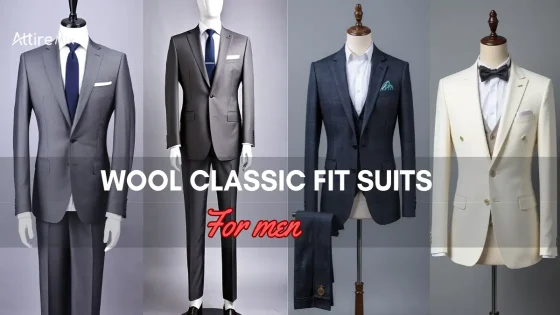 Collage of Wool Classic Fit Suits for men