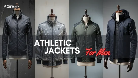 A range of athletic jackets for men, featuring different designs.