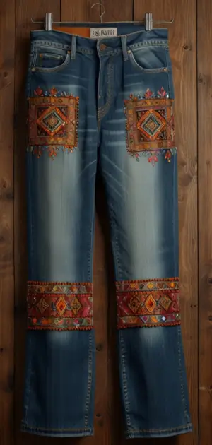 Barrel leg jeans with a structured yet relaxed silhouette.