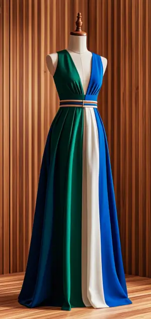 Sleeveless geometric maxi dress for casual summer outings