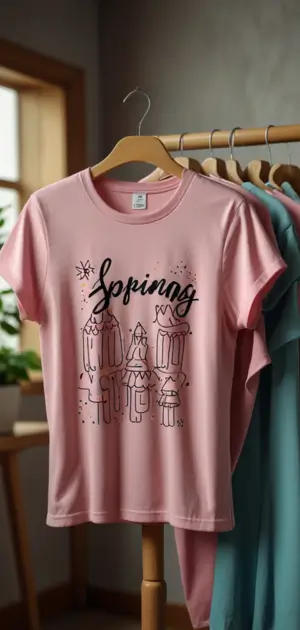 Women’s spring t-shirt in pastel colors for casual wear