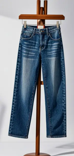 A comparison of high-rise vs. mid-rise classic jeans for women.