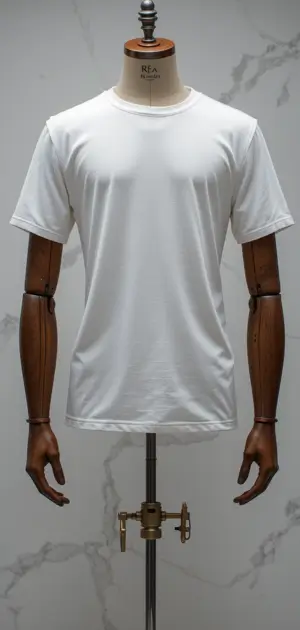 White T-shirts for men, ranging from plain to artistic prints.