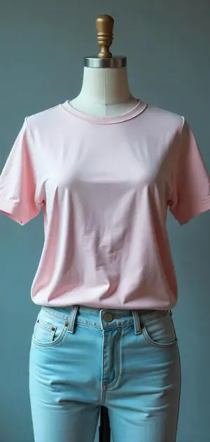 White and pastel pink floral-printed T-shirt, styled with pink trousers