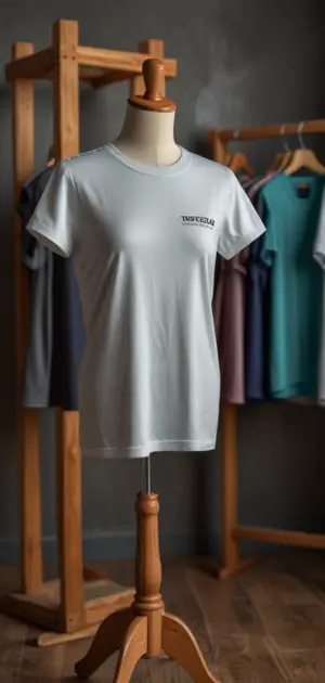 Stylish mid-range women’s t-shirt paired with jeans
