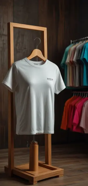 Classic white t-shirt styled with jeans.