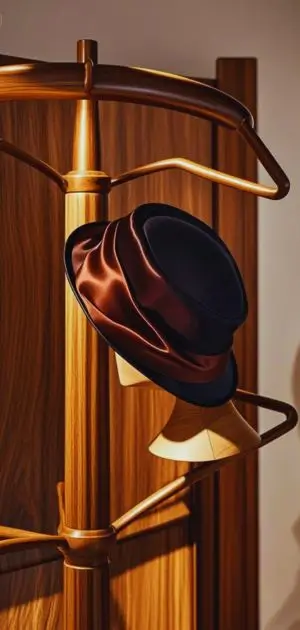 Hatbox for storing silk hats safely.
