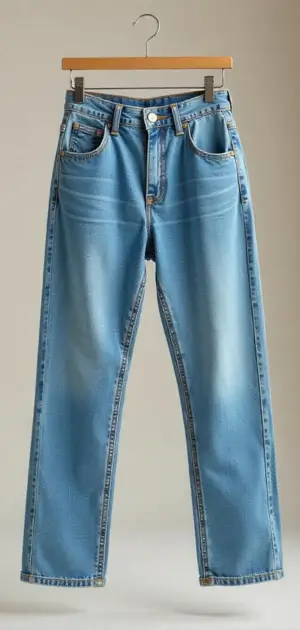 Close-up of cotton-elastane jeans fabric texture