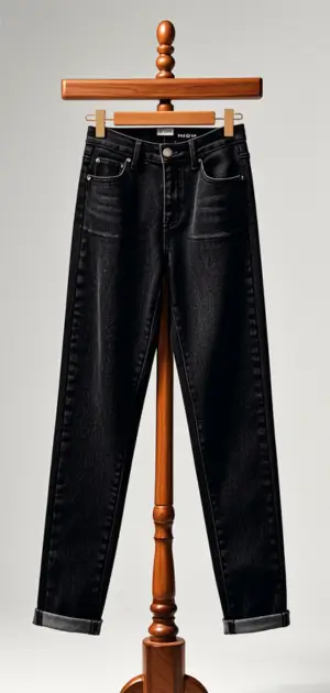 Women’s black denim brands comparison layout