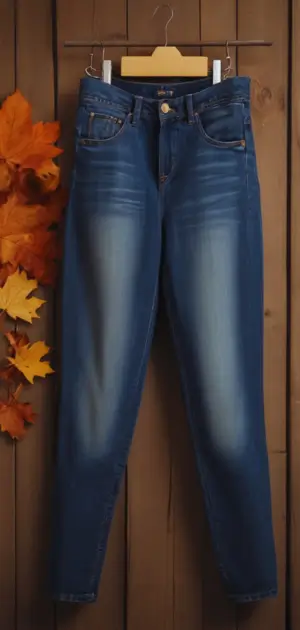 Fall jeans with oversized sweater for women