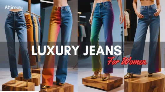 Luxury jeans for women in dark wash and flattering silhouette