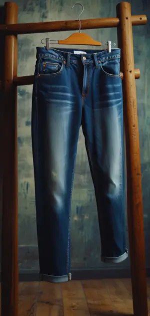 Straight-leg vintage jeans styled with graphic tee