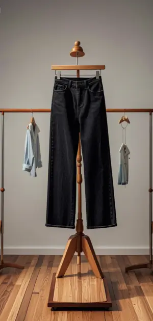 Casual black jeans outfit with trainers and tee