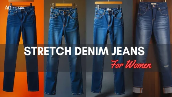 Woman wearing high-waist skinny stretch jeans and heels