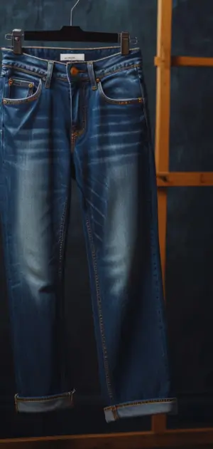 Dark wash vintage jeans for office casual outfit