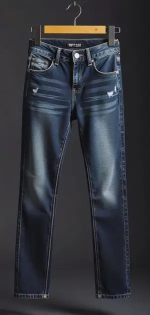 Black and dark wash geometric jeans styled for evening wear