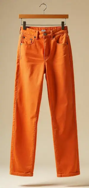 orange high-rise jeans women’s spring denim trend