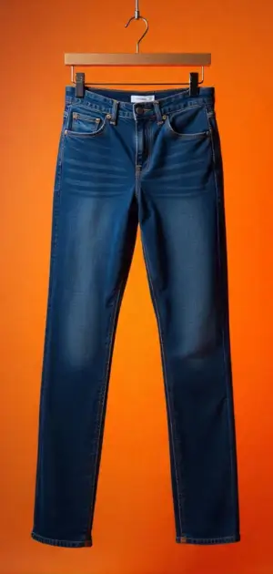 Women’s navy skinny stretch jeans with trainers