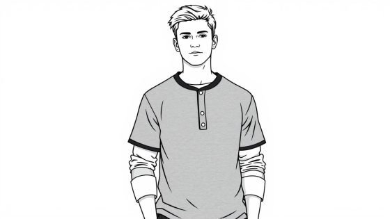 mens henley style tshirt