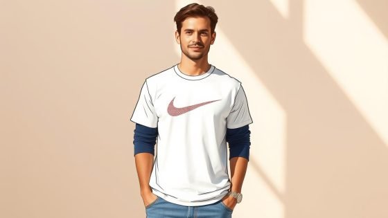 mens layered look tshirt