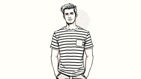 mens striped cotton tshirt