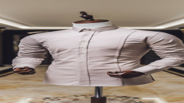 Mannequin showcasing a classic white formal shirt